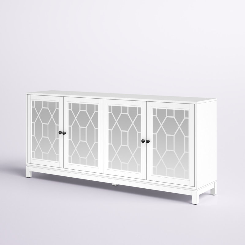 Etta Avenue™ Alayna 71" Sideboard with Mirrored Doors, White & Reviews